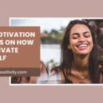 Inspirational woman smiling outdoors, representing self-motivation and positivity.