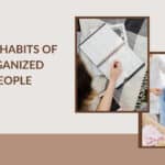 Thoughtful planner with organized habits for productivity and positivity.