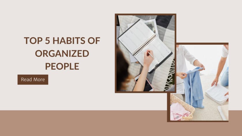 Thoughtful planner with organized habits for productivity and positivity.