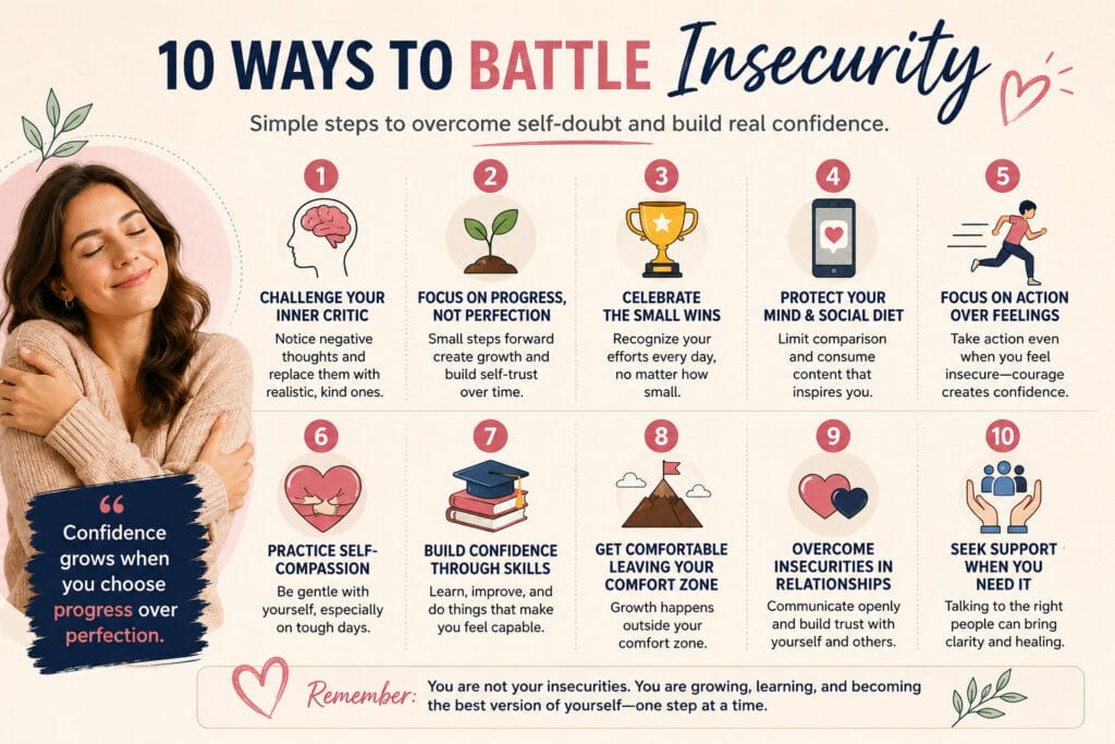 Tips to boost self-confidence and overcome insecurity for personal growth and success.